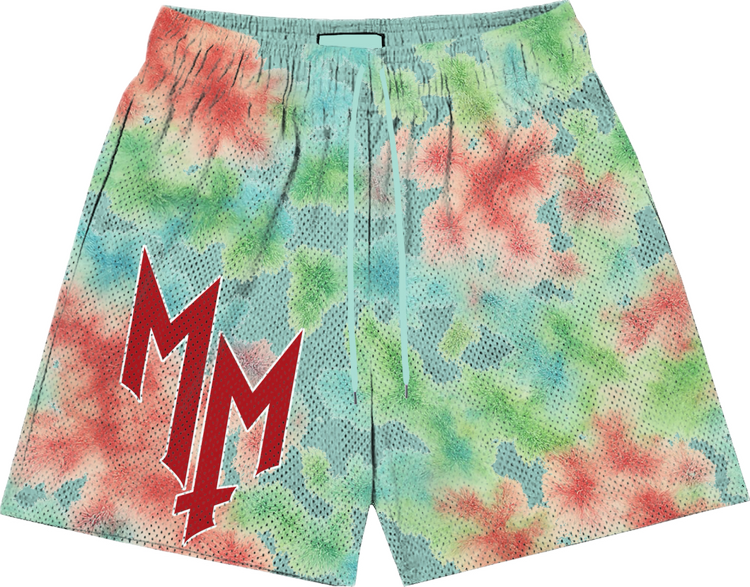 Malice Shorts Green/Red TyeDye
